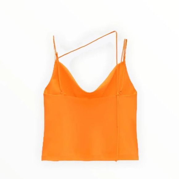 ZARA | Orange | MULTIPOSITION STRAP TANK TOP - Picture 5 of 15